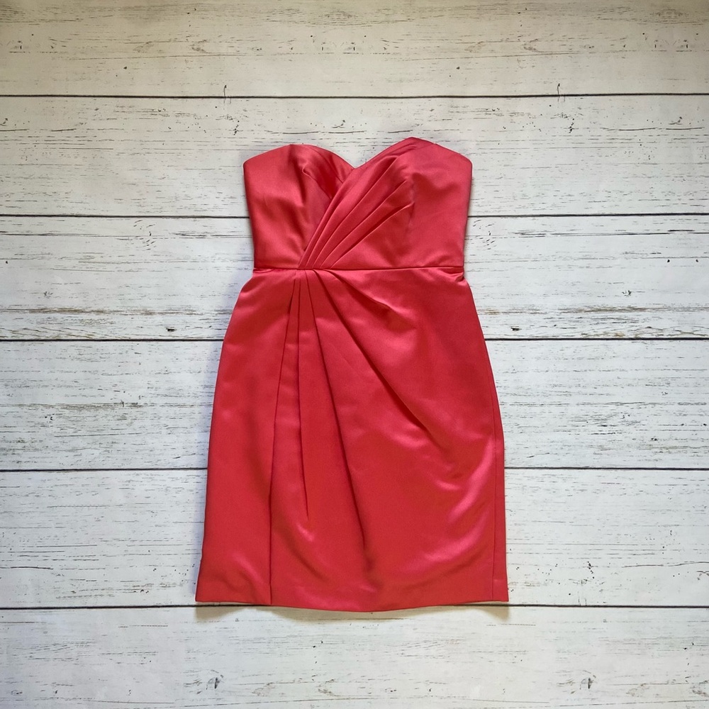 Pink sweetheart strapless dress